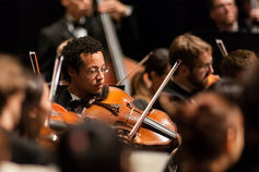 IU Jacobs School of Music student plays the violin